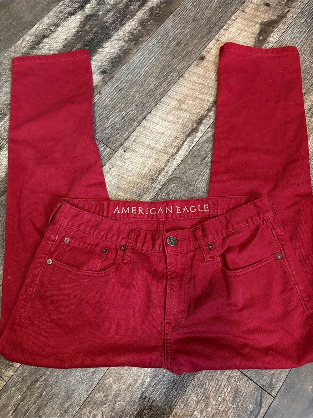 American Eagle Outfitters men’s size 34 Red Skinny Jeans